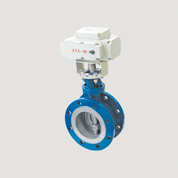 Electric butterfly valve flange